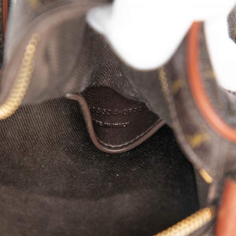 مملوكة مسبقًا Saint Laurent Paris Brown Le Monogramme Coated Canvas Pouch Crossbody