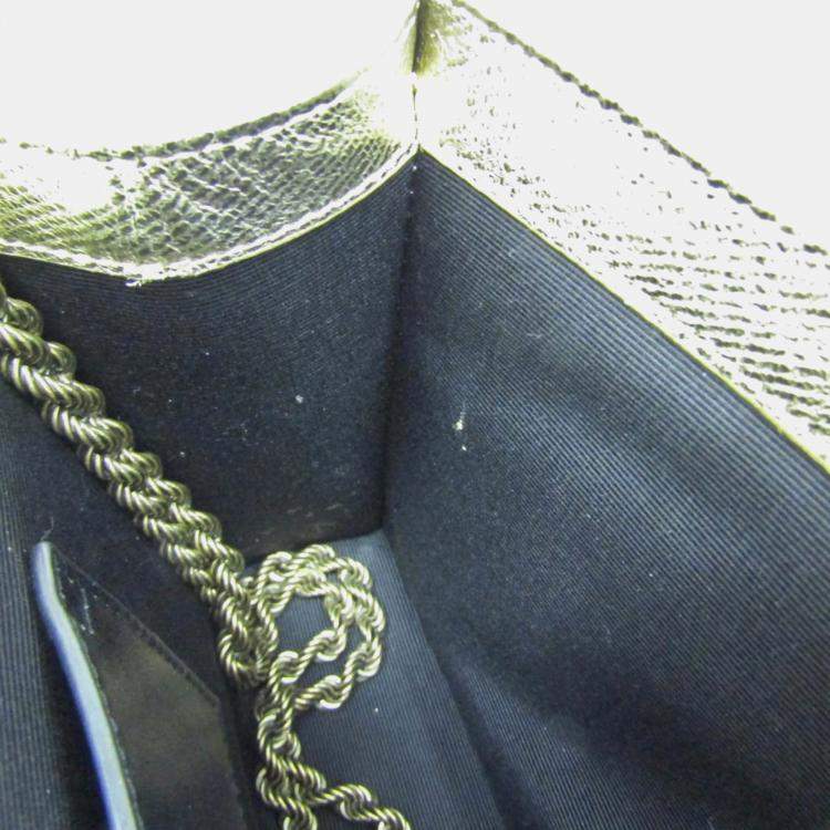 Pre Owned Yves Saint Laurent Kate Leather Shoulder Bag Gold