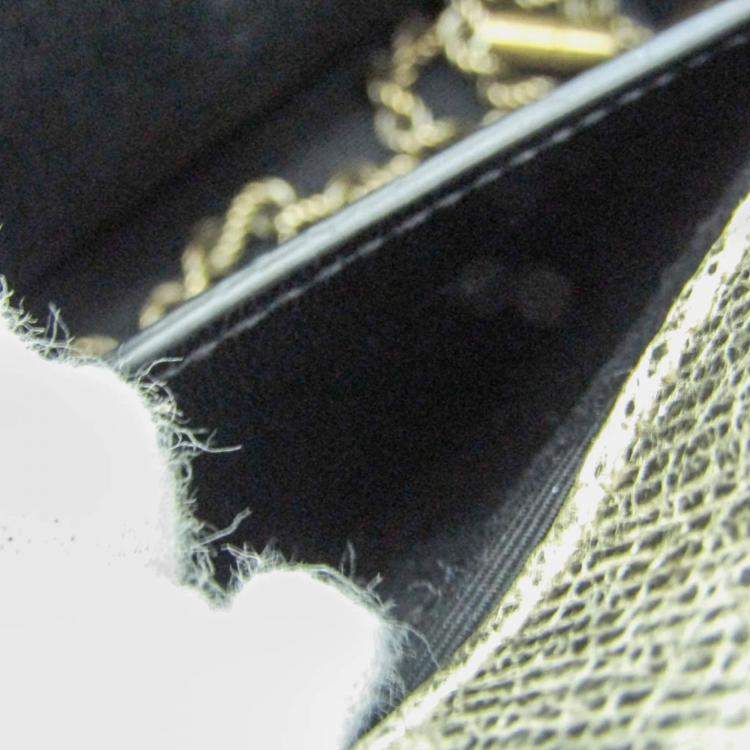 Pre Owned Yves Saint Laurent Kate Leather Shoulder Bag Gold