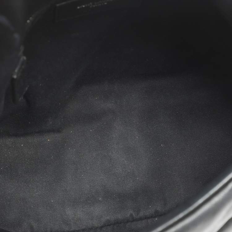 Pre Owned Saint Laurent Puffer Small Black Quilted Leather Chain Shoulder Bag