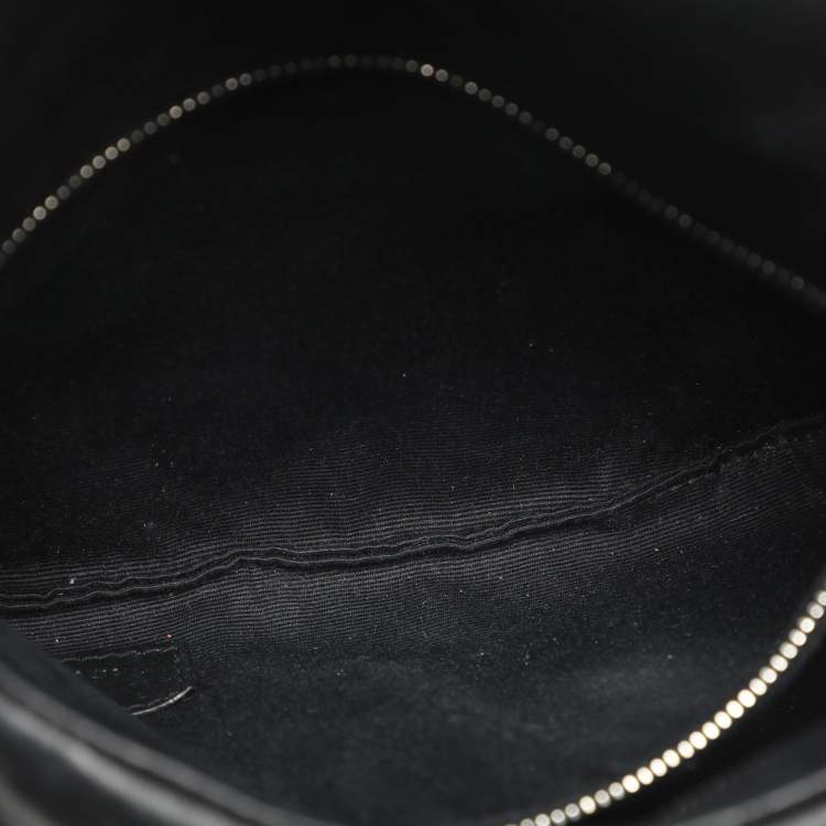 Pre Owned Saint Laurent Puffer Small Black Quilted Leather Chain Shoulder Bag