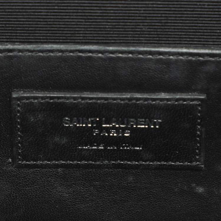 Pre Owned Saint Laurent Cassandre Medium Burgundy Matelassé Leather Flap Bag