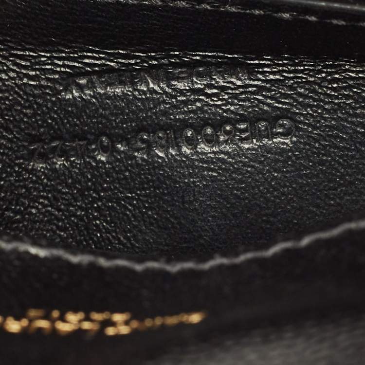 Pre Owned Saint Laurent Envelope Medium Black Mix Matelassé Leather Chain Bag