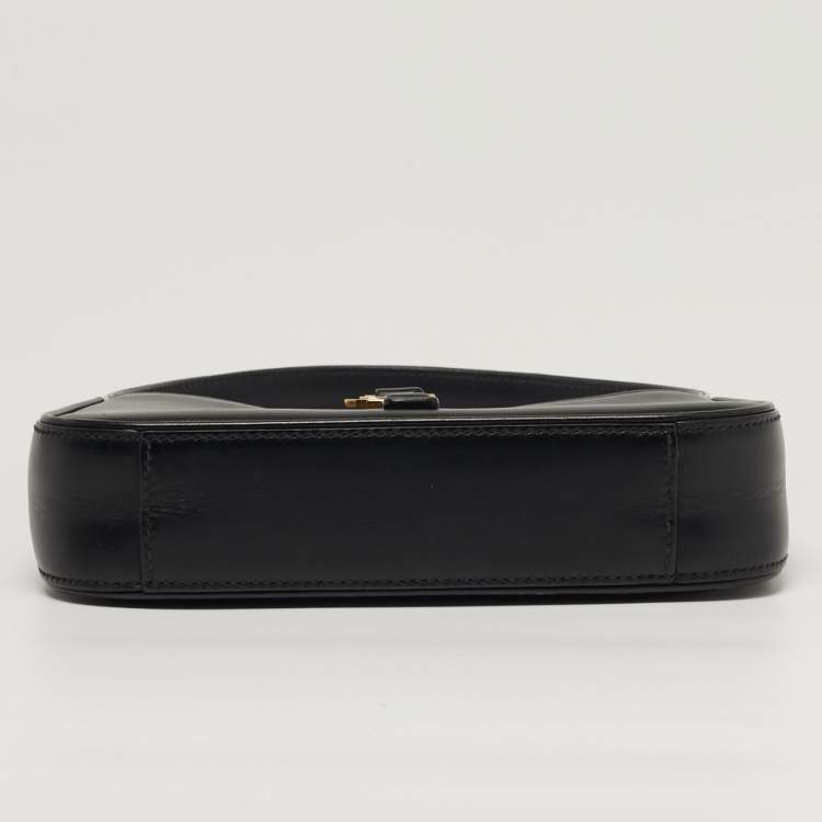 Pre Owned Saint Laurent LE 5 À 7 Mini Black Leather Shoulder Bag