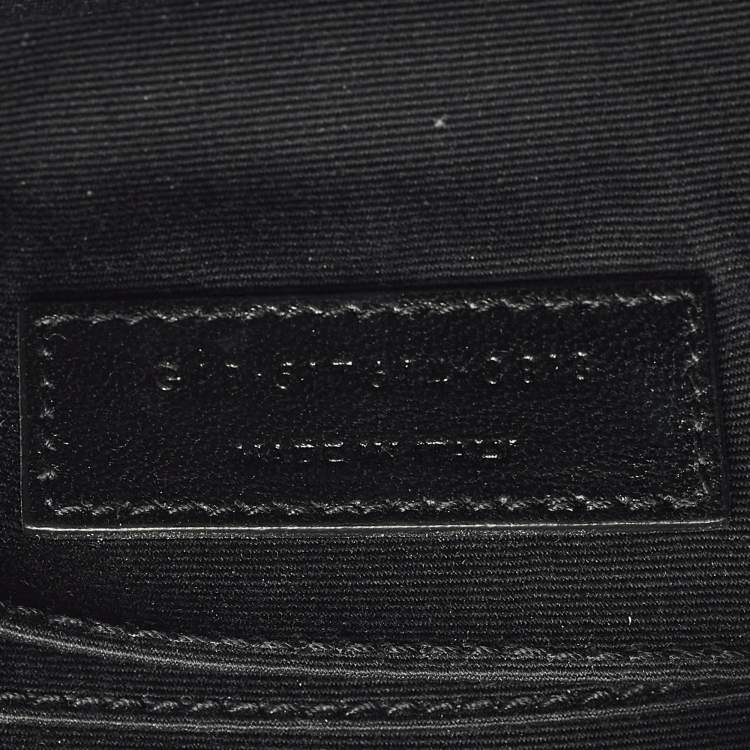 Pre Owned Saint Laurent Jamie Black Quilted Leather Wallet On Chain