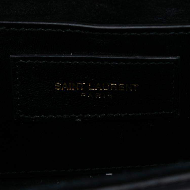 مملوكة مسبقًا Saint Laurent Paris Black Small Patent Monogram Kate Tassel Crossbody