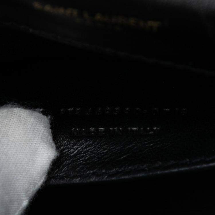 Pre Owned Saint Laurent Paris Blue Small Glitter Patent Kate Crossbody