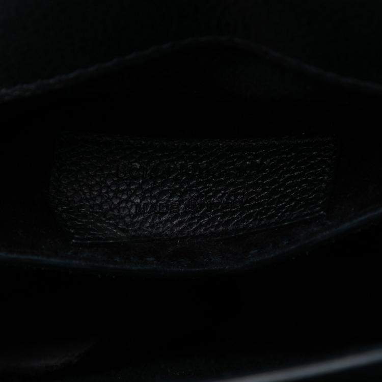 مملوكة مسبقًا Saint Laurent Paris Black Medium Grained Calfskin Monogram Sunset Crossbody