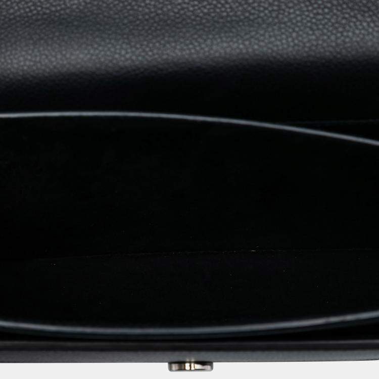 مملوكة مسبقًا Saint Laurent Paris Black Medium Grained Calfskin Monogram Sunset Crossbody