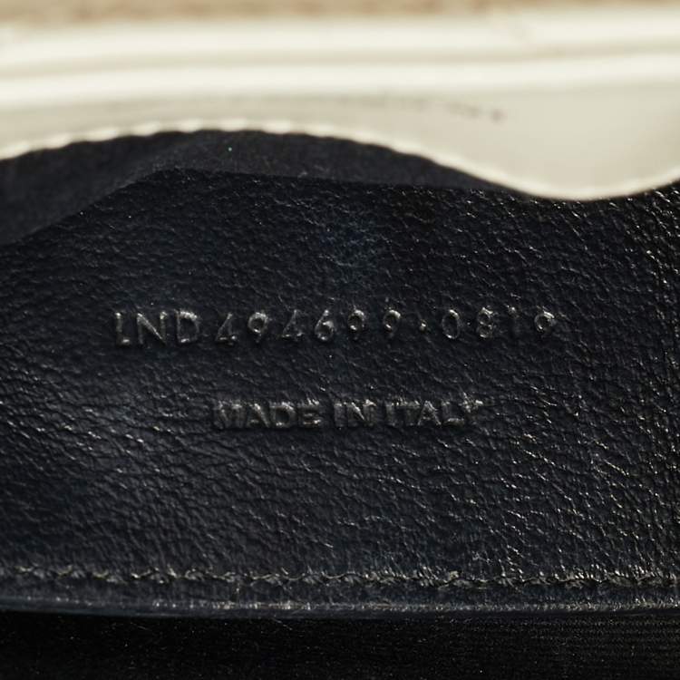 Pre Owned Saint Laurent Loulou Small Light Beige Matelassé Leather Shoulder Bag