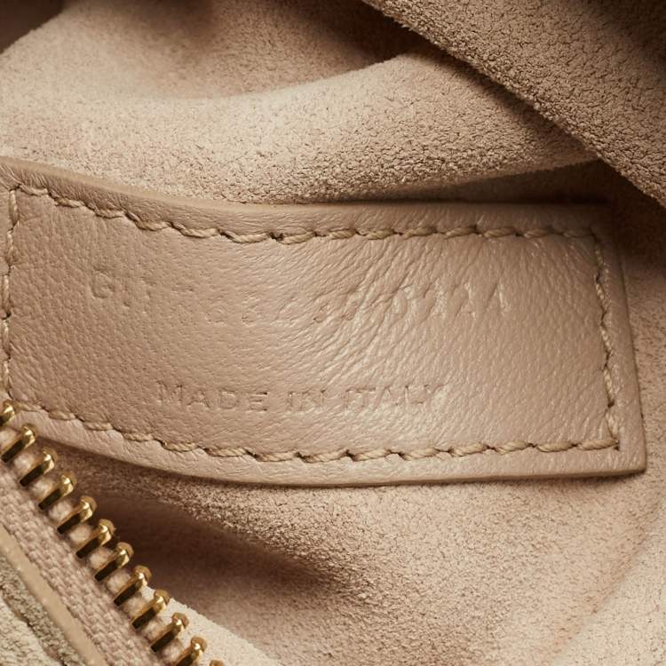 Pre Owned Saint Laurent LE 5 À 7 Bea Off White Leather Tote