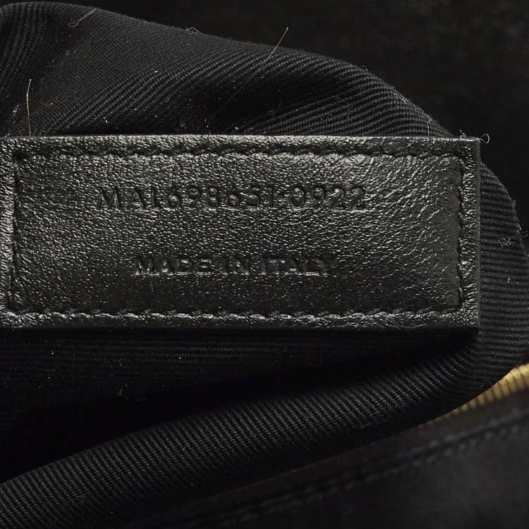 Pre Owned Saint Laurent Icare Maxi Black Quilted Leather Shopping Tote