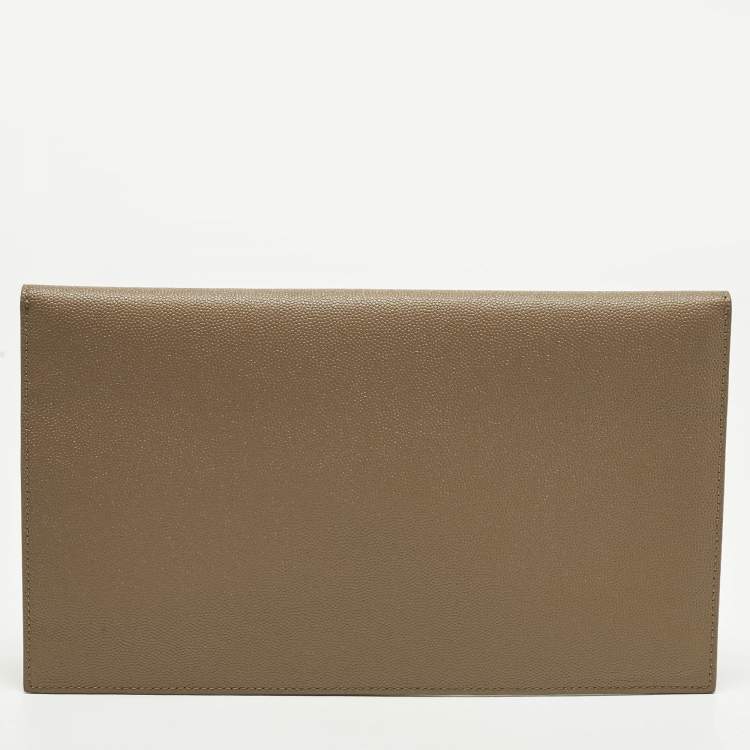 Pre Owned Saint Laurent Uptown Brown Leather Pouch
