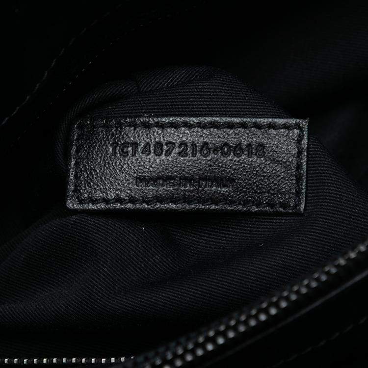 مملوكة مسبقًا Saint Laurent Paris Black Medium Matelasse Leather Monogram Monochrome Loulou Shoulder Bag