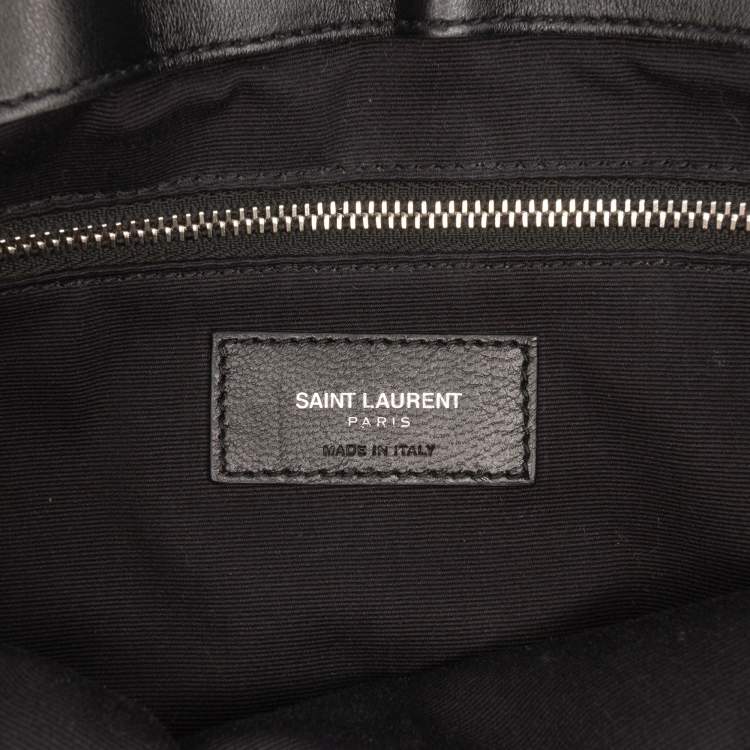 Pre Owned Saint Laurent Paris Black Medium Matelasse Leather LouLou Shoulder Bag