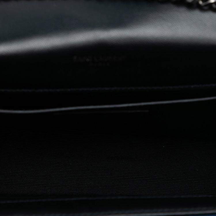 مملوكة مسبقًا Saint Laurent Paris Blue Small Star Embroidered Canvas Monogram Kate Crossbody