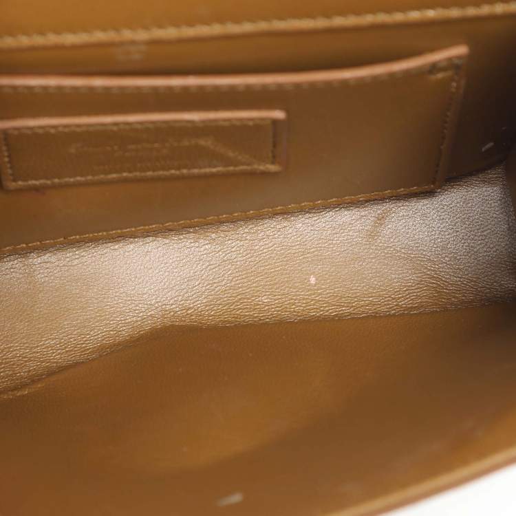 Pre Owned Saint Laurent Paris Kate Small Khaki Suede Shoulder Bag