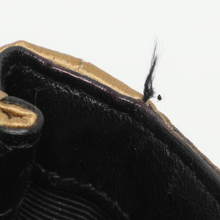 Pre Owned Saint Laurent Paris Monogram Baby Gold Leather and Sequins Shoulder Bag