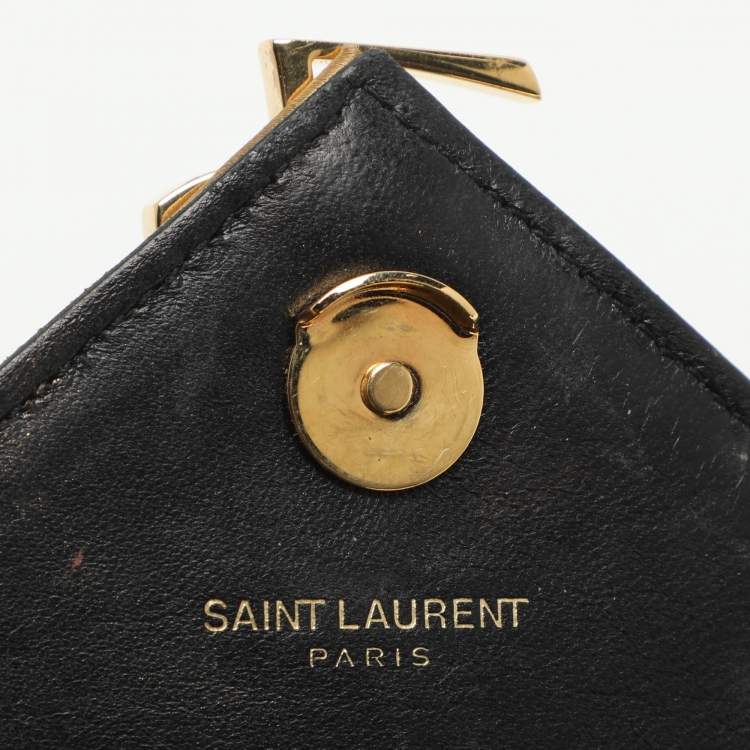 Pre Owned Saint Laurent Paris Monogram Baby Gold Leather and Sequins Shoulder Bag