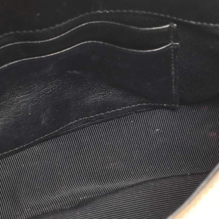 Pre Owned Saint Laurent Paris Monogram Baby Gold Leather and Sequins Shoulder Bag