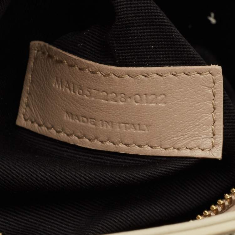 Pre Owned Saint Laurent LE 5 À 7 Ivory Leather Shoulder Bag