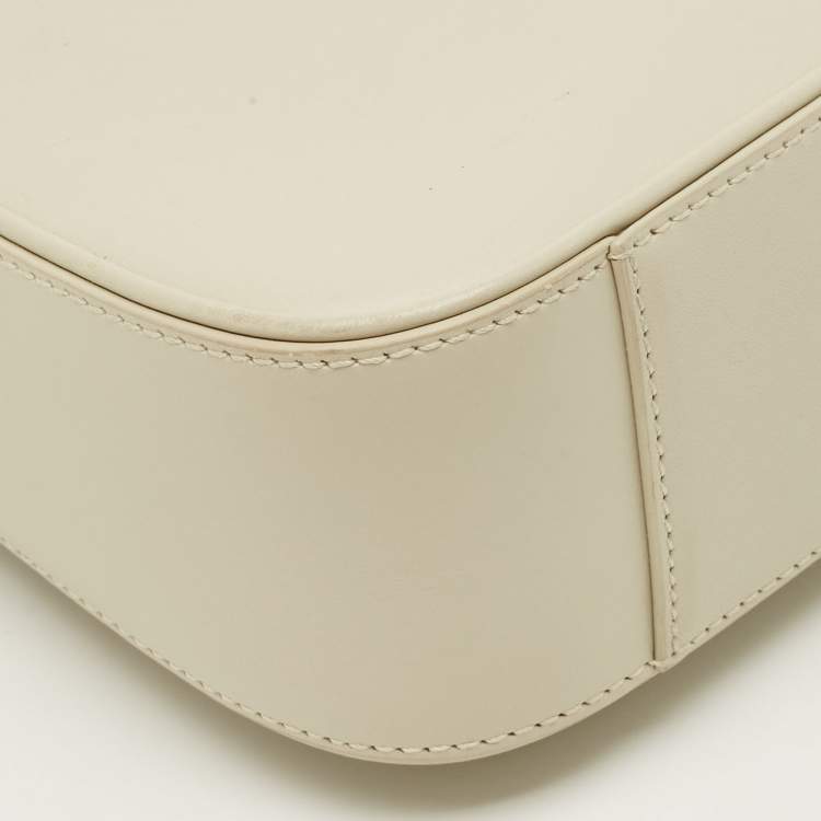 Pre Owned Saint Laurent LE 5 À 7 Ivory Leather Shoulder Bag