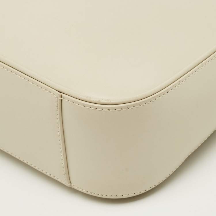 Pre Owned Saint Laurent LE 5 À 7 Ivory Leather Shoulder Bag