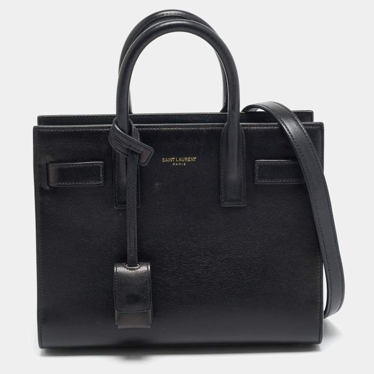 مملوكة مسبقًا Saint Laurent Classic Sac De Jour Nano Black Leather Tote