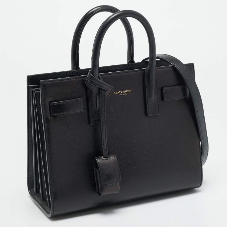 مملوكة مسبقًا Saint Laurent Classic Sac De Jour Nano Black Leather Tote