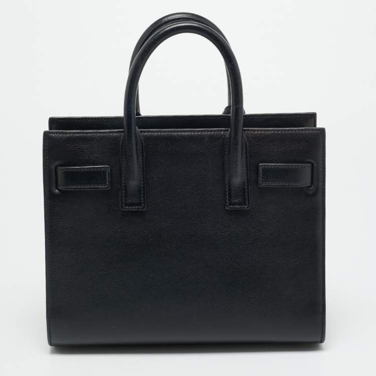 مملوكة مسبقًا Saint Laurent Classic Sac De Jour Nano Black Leather Tote