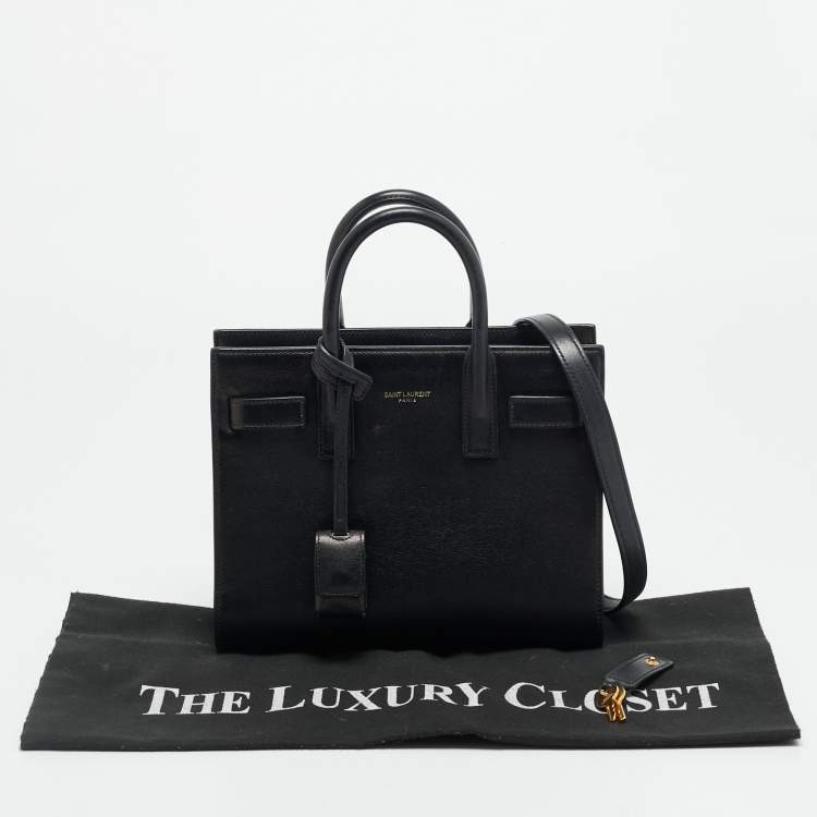 مملوكة مسبقًا Saint Laurent Classic Sac De Jour Nano Black Leather Tote