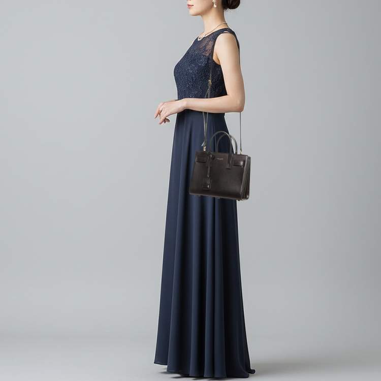 مملوكة مسبقًا Saint Laurent Classic Sac De Jour Nano Black Leather Tote