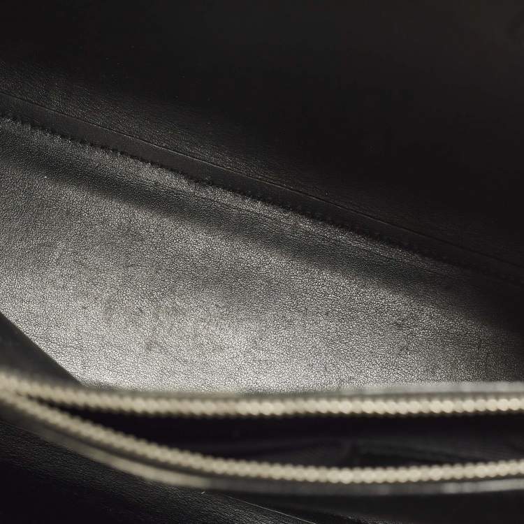 Pre Owned Saint Laurent Classic Sac De Jour Baby Black Croc Embossed Leather Tote