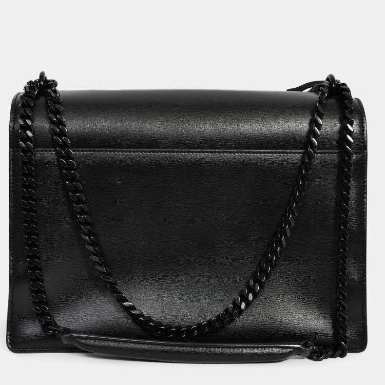 Pre Owned Saint Laurent 2020 Black Leather Large Sunset Shoulder Bag