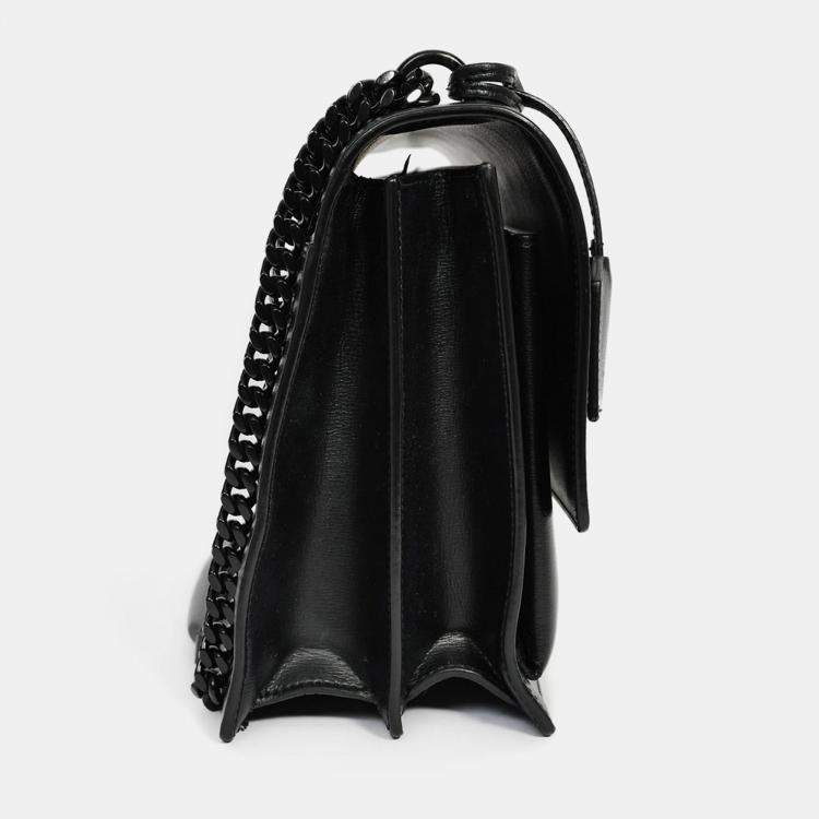 Pre Owned Saint Laurent 2020 Black Leather Large Sunset Shoulder Bag