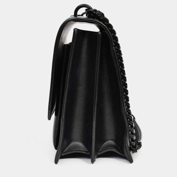 Pre Owned Saint Laurent 2020 Black Leather Large Sunset Shoulder Bag