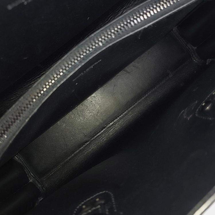 Pre Owned Saint Laurent Paris Black Leather  Sac de Jour Baby (421863)