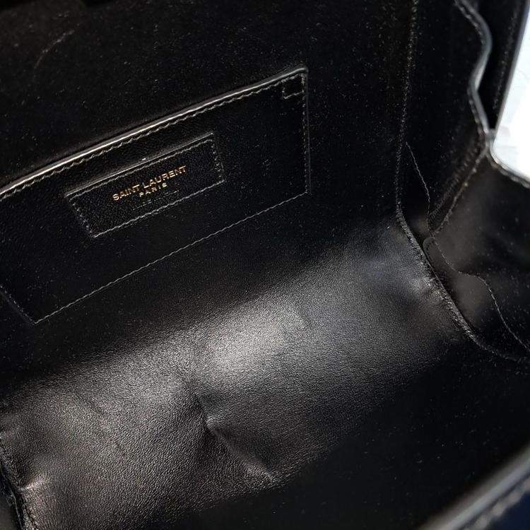 Pre Owned Saint Laurent Paris Black Leather Anais Box Bag (750766)