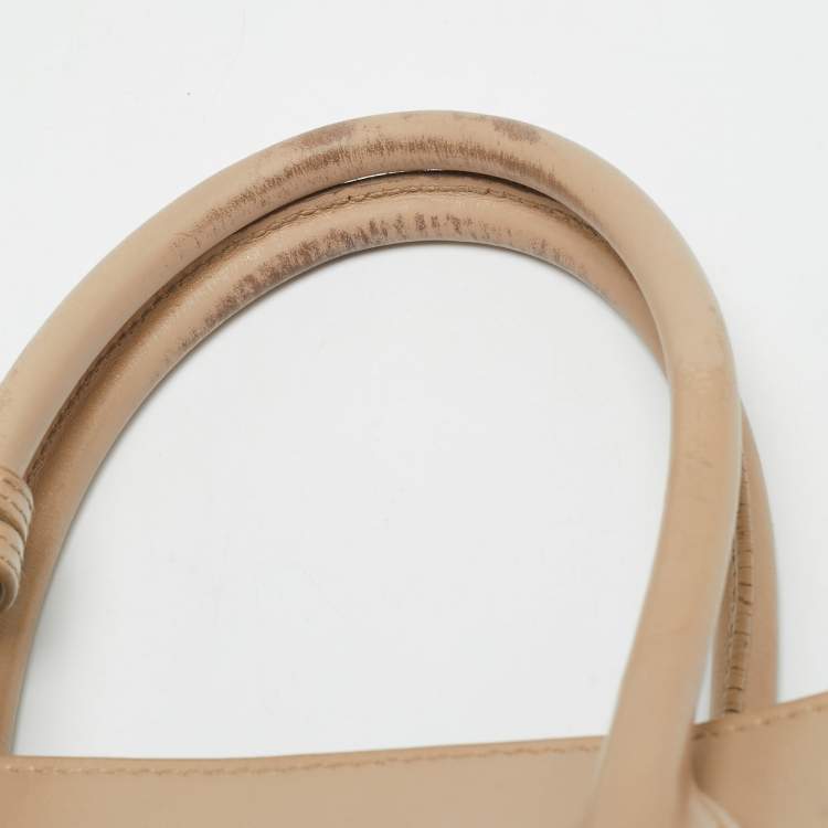 Pre Owned Saint Laurent Classic Sac De Jour Baby Beige Leather Tote