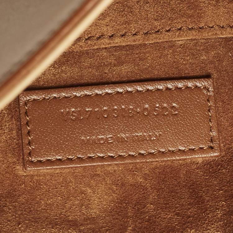 Pre Owned Saint Laurent LE 5 À 7 Mini Light Brown Leather Hobo