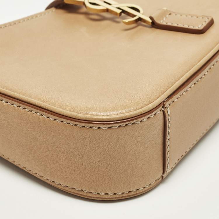 Pre Owned Saint Laurent LE 5 À 7 Mini Light Brown Leather Hobo