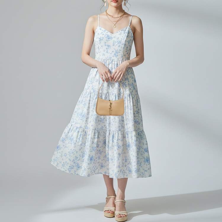 Pre Owned Saint Laurent LE 5 À 7 Mini Light Brown Leather Hobo