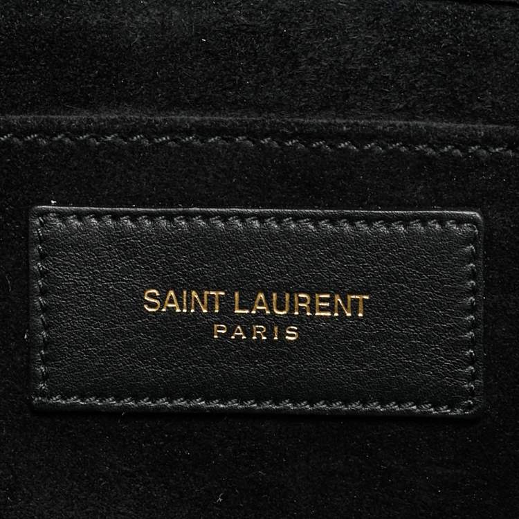 Pre Owned Saint Laurent Y-Ligne Black Leather Clutch