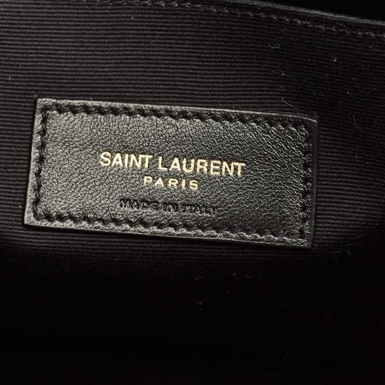 Pre Owned Saint Laurent Cassandre Beige Matelassé Leather Tablet Pouch