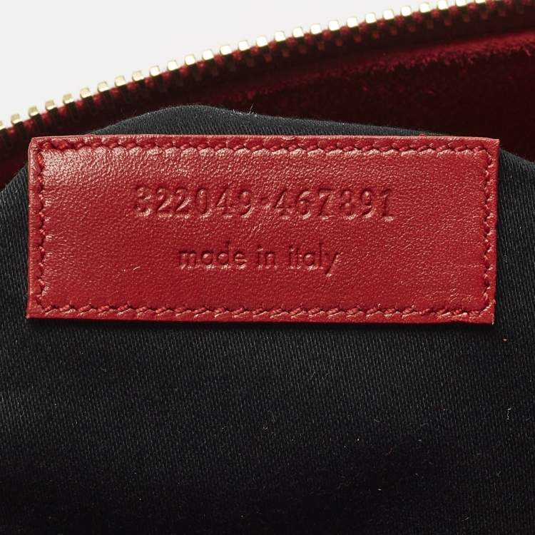 Pre Owned Saint Laurent Classic 6 Red Leather Duffle Bag