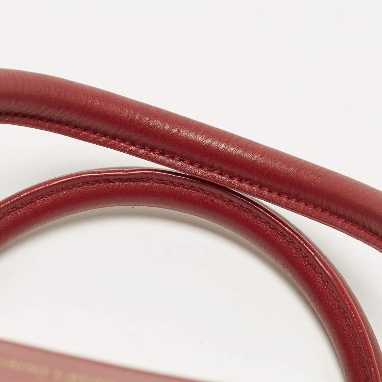 Pre Owned Saint Laurent Classic 6 Red Leather Duffle Bag