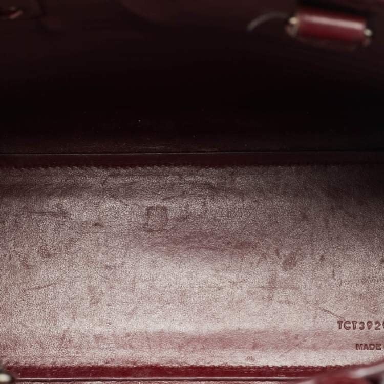 Pre Owned Saint Laurent Classic Sac De Jour Nano Red Croc Embossed Leather Tote