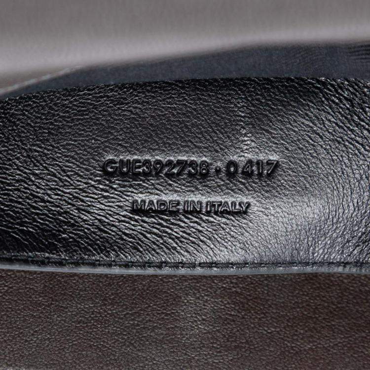 Pre Owned Saint Laurent Paris Brown Large Chevron Sheepskin Monogram College Bag