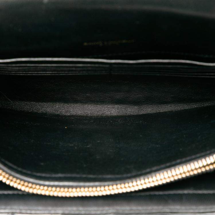 Pre Owned Saint Laurent Paris Black Medium Patent Vicky Crossbody