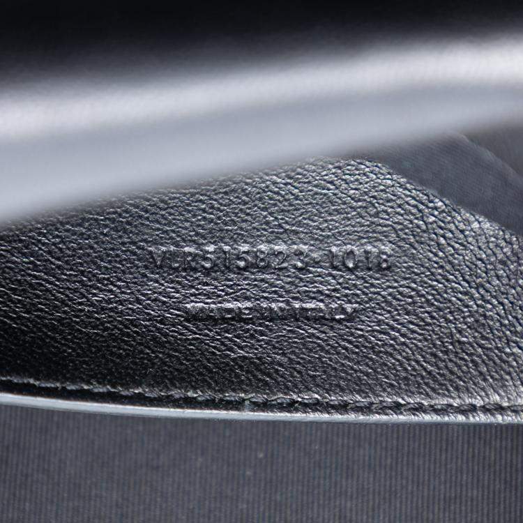 Pre Owned Saint Laurent Paris Black Lambskin Monogram Flap Crossbody